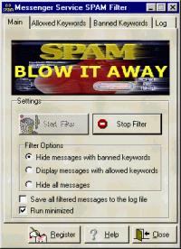 Messenger Service SPAM Filter 1.0 screenshot. Click to enlarge!