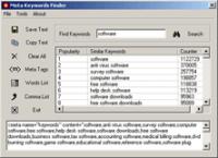 Meta Keywords Finder 1.2 screenshot. Click to enlarge!