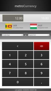 MetroCurrency 1.0.0.1 screenshot. Click to enlarge!