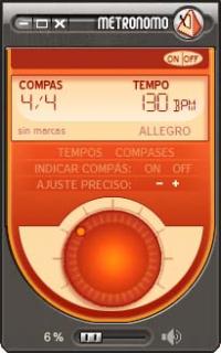 Metronomo de Guitar-Online 2.0 screenshot. Click to enlarge!
