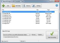 Mgosoft Image To PDF Command Line 8.5.17 screenshot. Click to enlarge!
