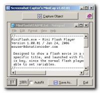 MiniCap 1.25.01 screenshot. Click to enlarge!