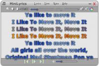 Minilyrics 7.7.49 screenshot. Click to enlarge!