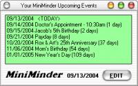 MiniMinder 8.4 screenshot. Click to enlarge!