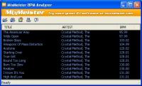 MixMeister BPM Analyzer 1.0 screenshot. Click to enlarge!