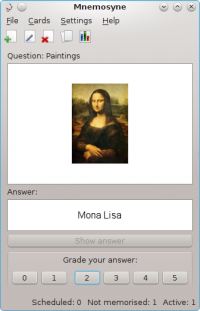 Mnemosyne 2.4.1 screenshot. Click to enlarge!