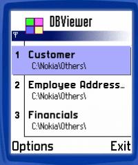 Mobile Database Viewer(Access,xls,Oracle)for S60 1.5 screenshot. Click to enlarge!