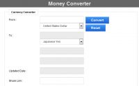 Money Converter 1.0 screenshot. Click to enlarge!
