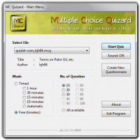 Multiple Choice Quizard 0.13.80.83 Beta screenshot. Click to enlarge!