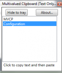 Multivalued Clipboard 1.9 screenshot. Click to enlarge!