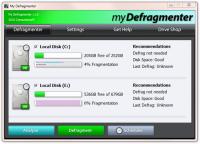 My Defragmenter 1.1 screenshot. Click to enlarge!