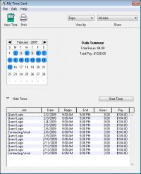 My Time Card 1.8.1 screenshot. Click to enlarge!
