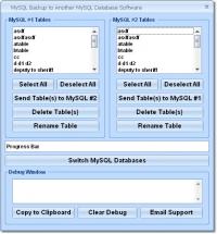 MySQL Backup to Another MySQL Database Software 7.0 screenshot. Click to enlarge!