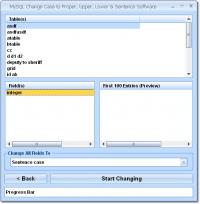 MySQL Change Case to Proper, Upper, Lower & Sentence Software 7.0 screenshot. Click to enlarge!