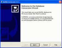 MySQL-to-Access 4.1.5 screenshot. Click to enlarge!