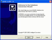 MySQL-to-DBF 2.3 screenshot. Click to enlarge!
