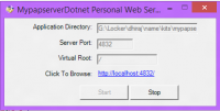 MypapserverDotnet 1.6.0 screenshot. Click to enlarge!