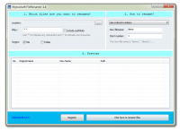 Mytoolsoft FileRenamer 1.8.1 screenshot. Click to enlarge!