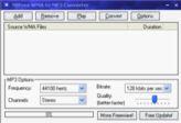 NBFree WMA to MP3 Converter 2.0 screenshot. Click to enlarge!