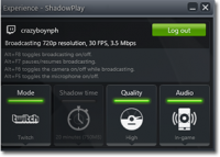 NVIDIA GeForce Experience 3.6.0.74 screenshot. Click to enlarge!