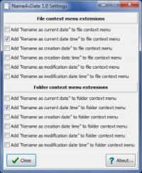 NameAsDate 1.0 screenshot. Click to enlarge!