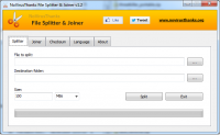 NoVirusThanks File Splitter 1.6.1.0 screenshot. Click to enlarge!