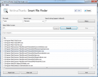 NoVirusThanks Smart File Finder 1.1 screenshot. Click to enlarge!