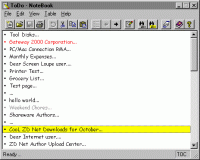 NoteBook 2000 5.5 screenshot. Click to enlarge!