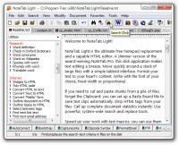 NoteTab Light 6.2 screenshot. Click to enlarge!