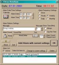 NoteTime 2.80.0498 screenshot. Click to enlarge!