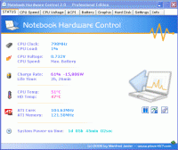 Notebook Hardware Control 2.4.3 Beta screenshot. Click to enlarge!