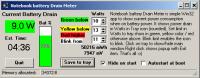 Notebook battery Drain Meter  screenshot. Click to enlarge!