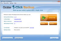 Ocster 1-Click Backup 1.19 screenshot. Click to enlarge!