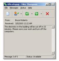 OfficePopup 2.30 screenshot. Click to enlarge!