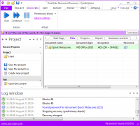 OneNote Password Recovery 2.1.1.74 screenshot. Click to enlarge!