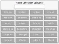 Online Metric Conversion Calculator 1.00 screenshot. Click to enlarge!