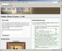 Online Photo Frames 1.01 screenshot. Click to enlarge!