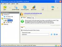 OpenOffice Draw Password Recovery 1.0.5 screenshot. Click to enlarge!