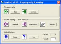 OpenPuff Steganography & Watermarking 3.40 screenshot. Click to enlarge!