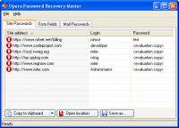 Opera Password Recovery Master 1.1 screenshot. Click to enlarge!