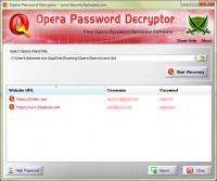 OperaPasswordDecryptor 4.0 screenshot. Click to enlarge!
