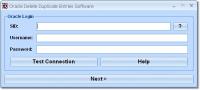Oracle Delete Duplicate Entries Software 7.0 screenshot. Click to enlarge!