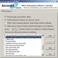 Outlook Express Mail Alert 2.1 screenshot. Click to enlarge!
