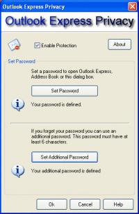 Outlook Express Privacy 2.391 screenshot. Click to enlarge!