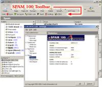 Outlook Express SPAM 100 v2.3.12 screenshot. Click to enlarge!