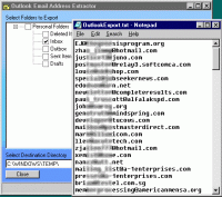 Outlook Extractor 2.0 screenshot. Click to enlarge!