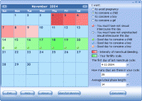 Ovulation Calculator 1.2 screenshot. Click to enlarge!