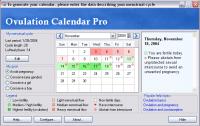 Ovulation Calendar Pro 1.2 screenshot. Click to enlarge!