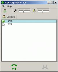 P2P VoIp 1.1 screenshot. Click to enlarge!