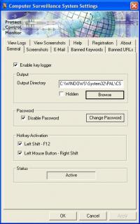 PAL Computer Surveillance System 2004 1.01 screenshot. Click to enlarge!